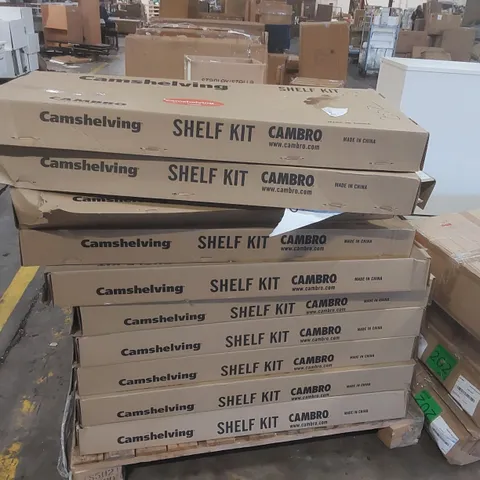 PALLET CONTAINING APPROXIMATELY 14X CAMSHELVING SHELF EXTENSION KITS