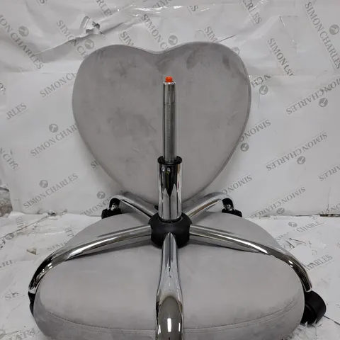 HEART GREY OFFICE CHAIR
