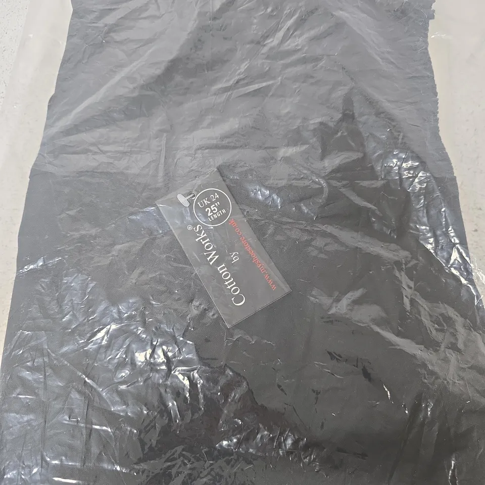 SEALED COTTON WORKS TROUSERS, BLACK - UK SIZE 24 25" LENGTH