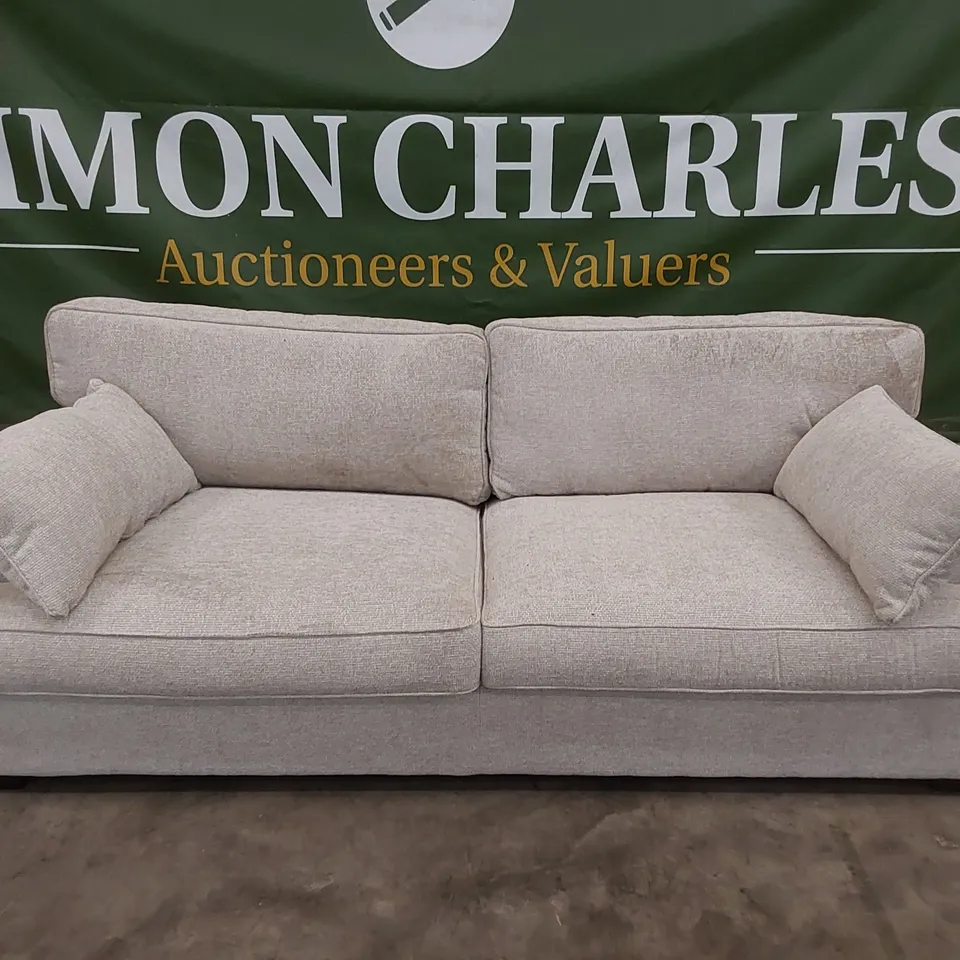 DESIGNER COTTAGE 4 SEATER FABRIC UPHOLSTERED SOFA