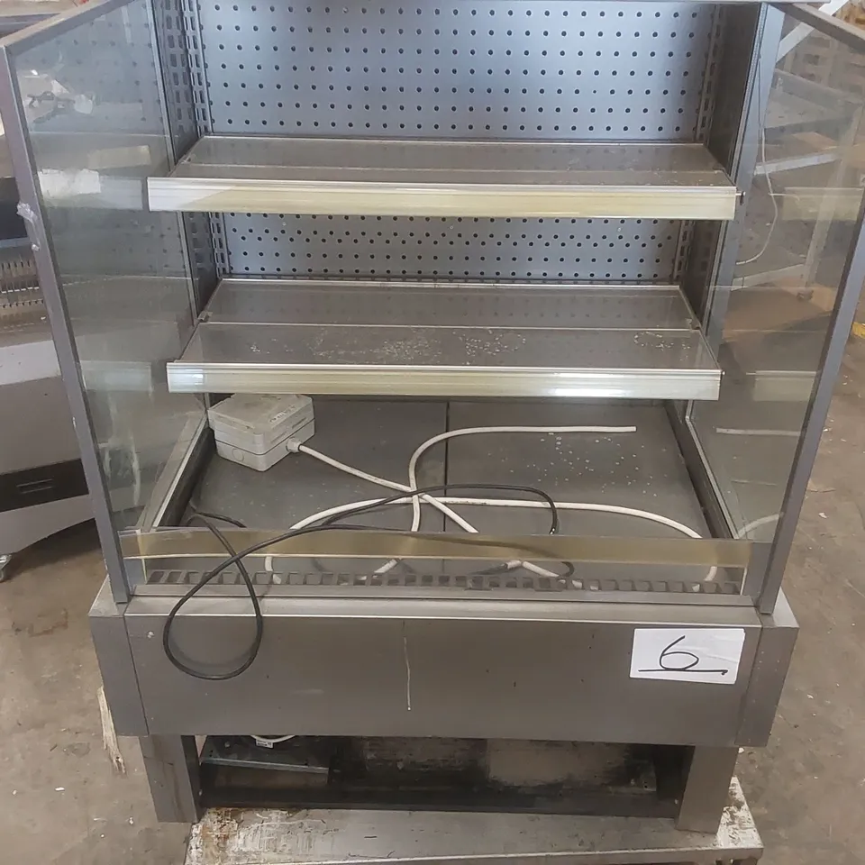 COMMERCIAL STAINLESS STEEL OPEN-FRONT MULTIDECK DISPLAY FRIDGE