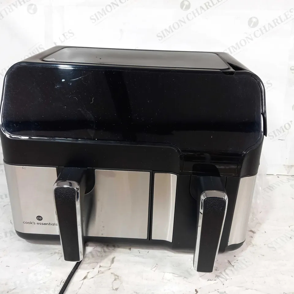 COOK'S ESSENTIALS 7.7L DUAL AIR FRYER, BLACK
