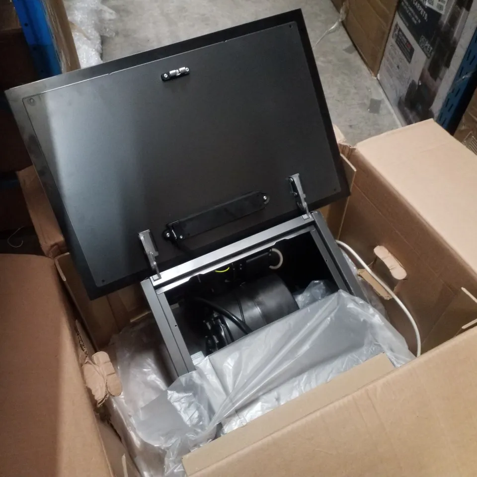 BOXED BOSCH SERIES 2 WALL-MOUNTED COOKER HOOD 60 CM CLEAR GLASS BLACK PRINTED, BLACK