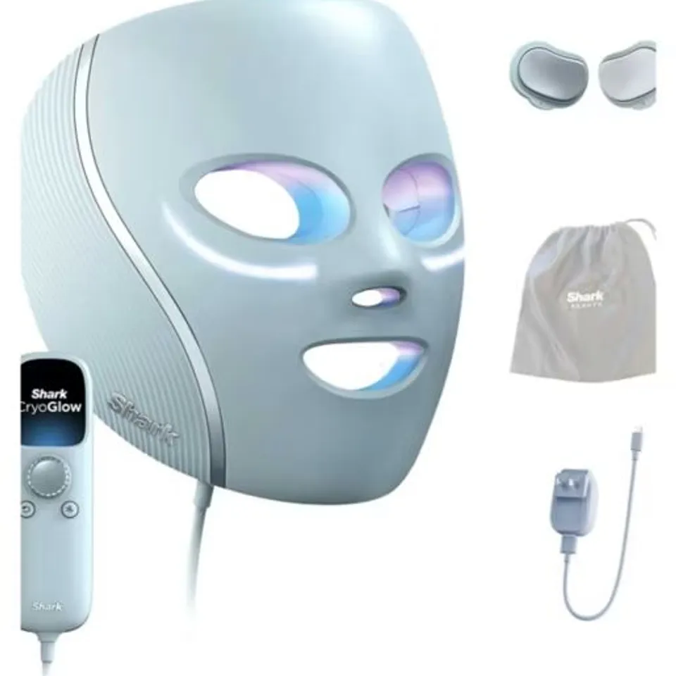 SHARK CRYO GLOW UNDER-EYE COOLING LED ANT-AGING MASK WITH CHARGING STAND