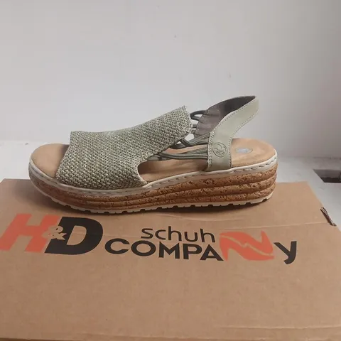 RIEKER WOMEN'S ESPADRILLE WEDGE SANDALS – UK 6.5 (EU 39)
