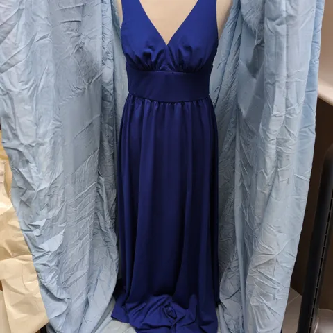 EVER-PRETTY ROYAL BLUE SLEEVELESS MAXI DRESS – UK 8 (US 4, EU 36) – V-BACK