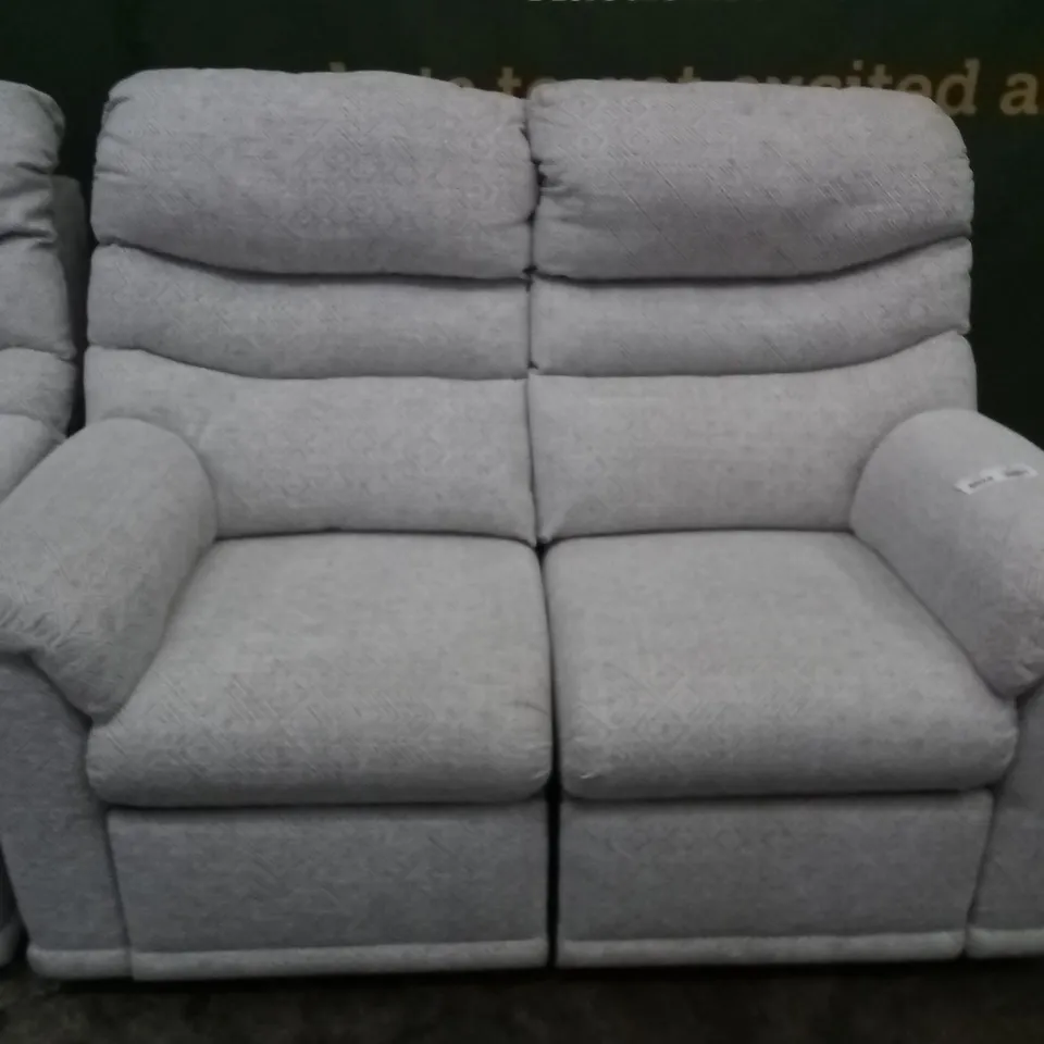 2 DESIGNER G PLAN MADE MALVERNNEBULAR PEBBLE DOUBLE RECLINING TWO SEATER SOFAS