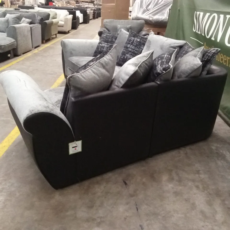 LANA FABRIC AND FAUX LEATHER RIGHT HAND CORNER GROUP RRP £1109