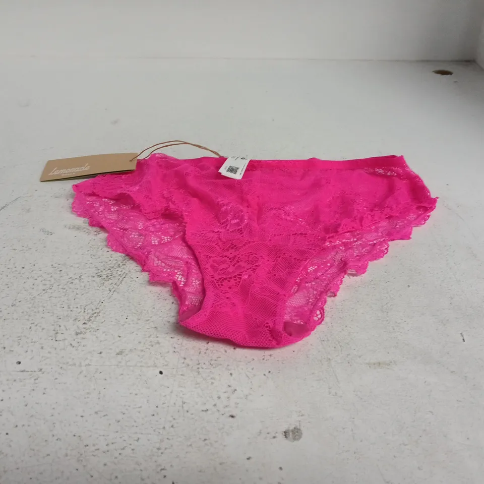 LEMONADE DOLLS NEON PINK LACE SHORT – UK 12