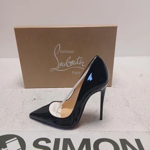 CHRISTIAN LOUBOUTIN SO KATE 120 PATENT BLACK HIGH HEELS – UK 3.5 (EU 36)