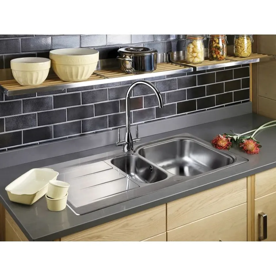 BOXED GLENDALE 95CM X 50.8CM KITCHEN SINK (1 BOX)