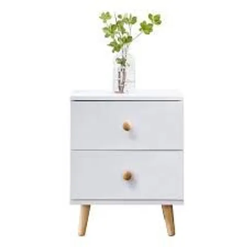 BOXED WHITE NIGHTSTAND