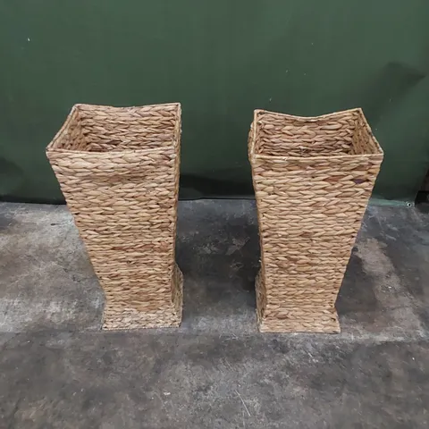SET OF 2 WICKER BOUND ITEMS