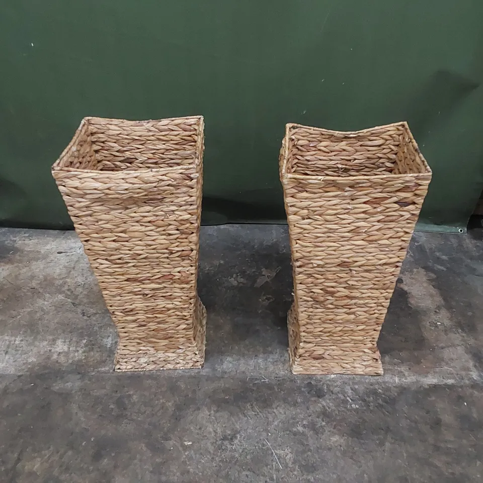 SET OF 2 WICKER BOUND ITEMS