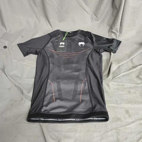 VENUM TECHNICAL 3.0 RASHGUARD TOP IN GRAPHITE SIZE S