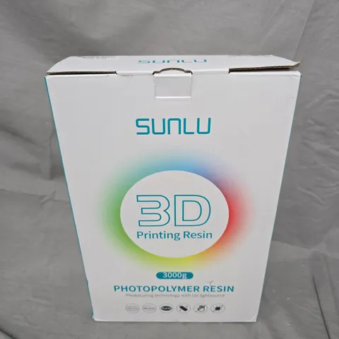BOXED SUNLU 3D PRINTING PHOTOPOLYMER RESIN - 3000G - SOLID GREY  