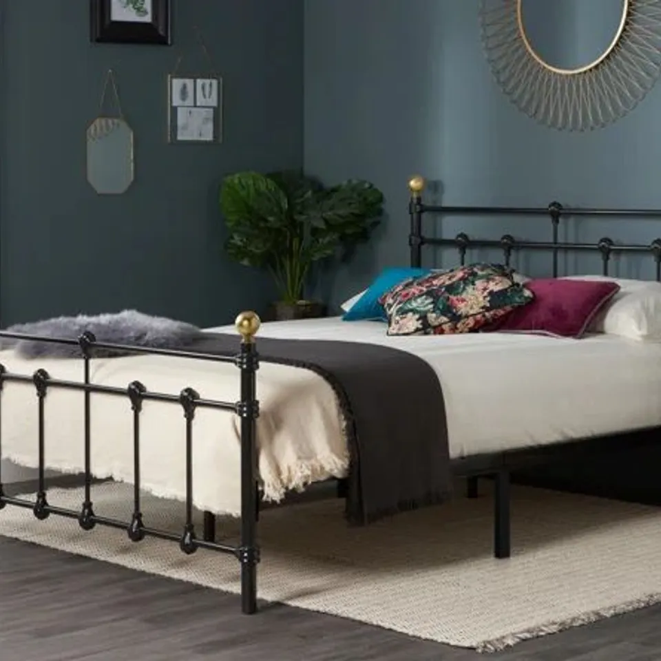 BOXED BOROUGH WHARF DOUBLE BED FRAME - BLACK (1 BOX)