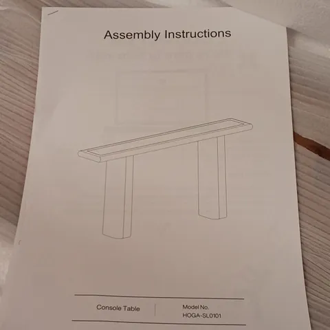 BOXED CONSOLE TABLE - NATURAL (1 BOX)