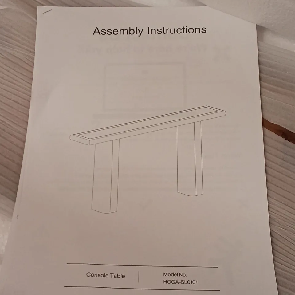 BOXED CONSOLE TABLE - NATURAL (1 BOX)