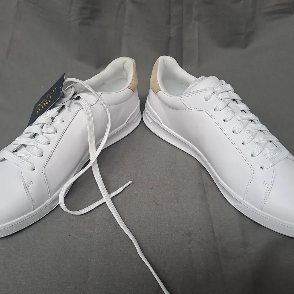 PAIR OF POLO RALPH LAUREN SHOES IN WHITE UK SIZE 10