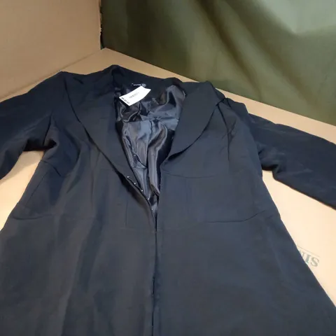 BOOHOO BLACK CORSET STYLE BLAZER DRESS - SIZE 28