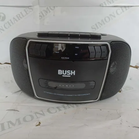 BOXED BUSH CD/CASSETTE BOOMBOX WITH RADIO