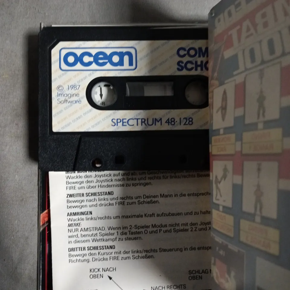 COMBAT SCHOOL FOR SPECTRUM 48.128 RETRO VIDEO GAME 