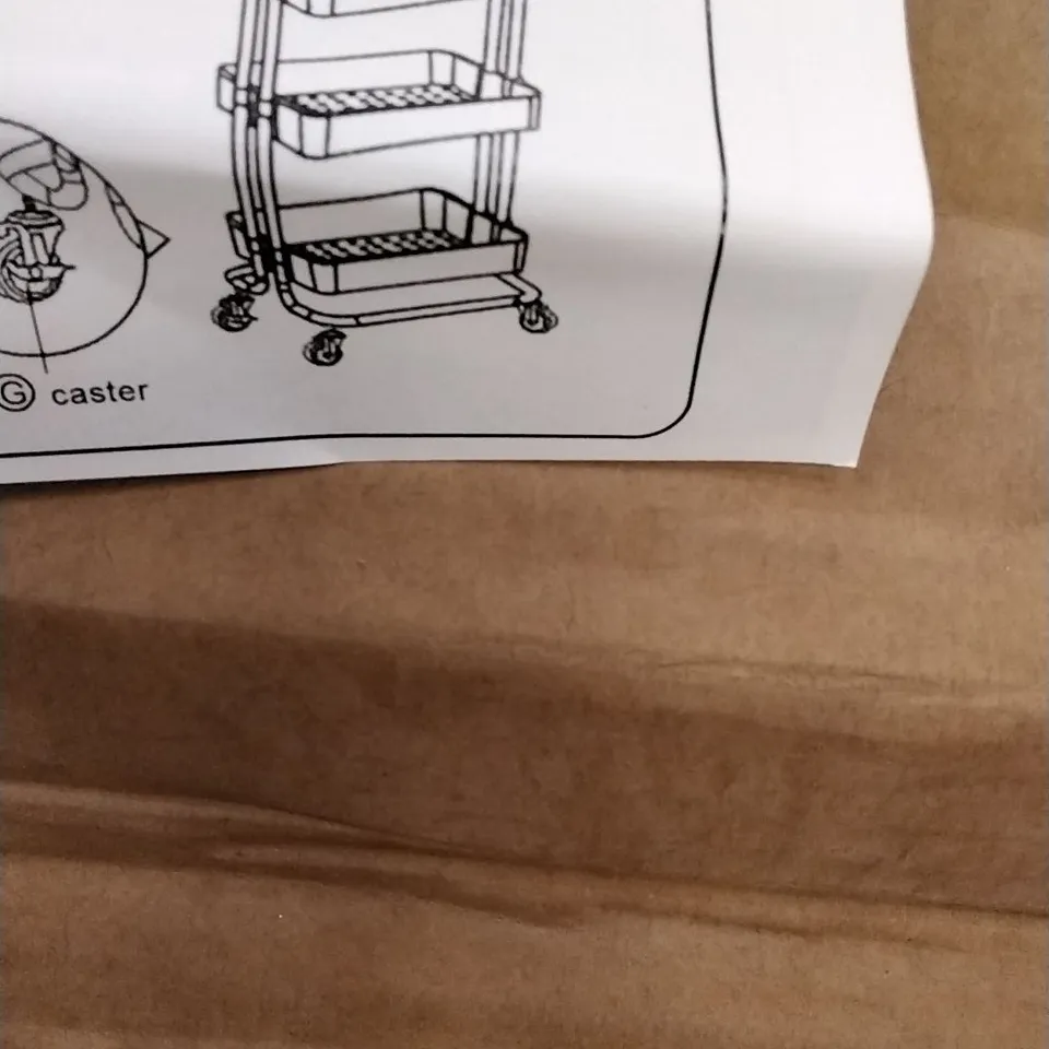 BOXED MOBILE SHELVING UNIT - WHITE  (1 BOX)