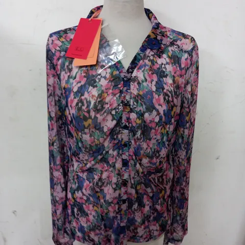 MAX & CO THEDORA FLORAL BLOUSE - XL