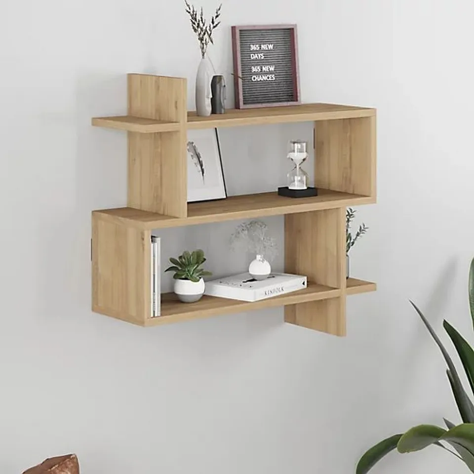 BOXED PARALEL BOOKCASE - SAPPHIRE OAK