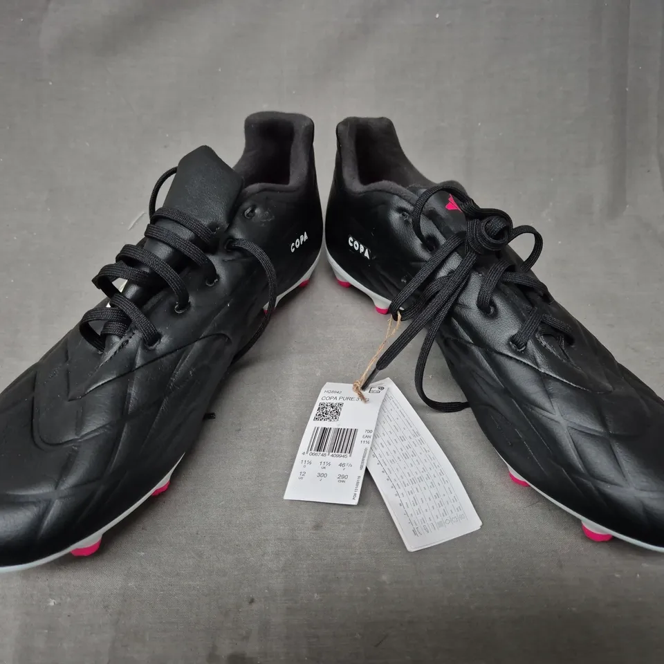 PAIR OF ADIDAS COPA PURE.3 FOOTBALL BOOTS IN BLACK UK SIZE 11.5