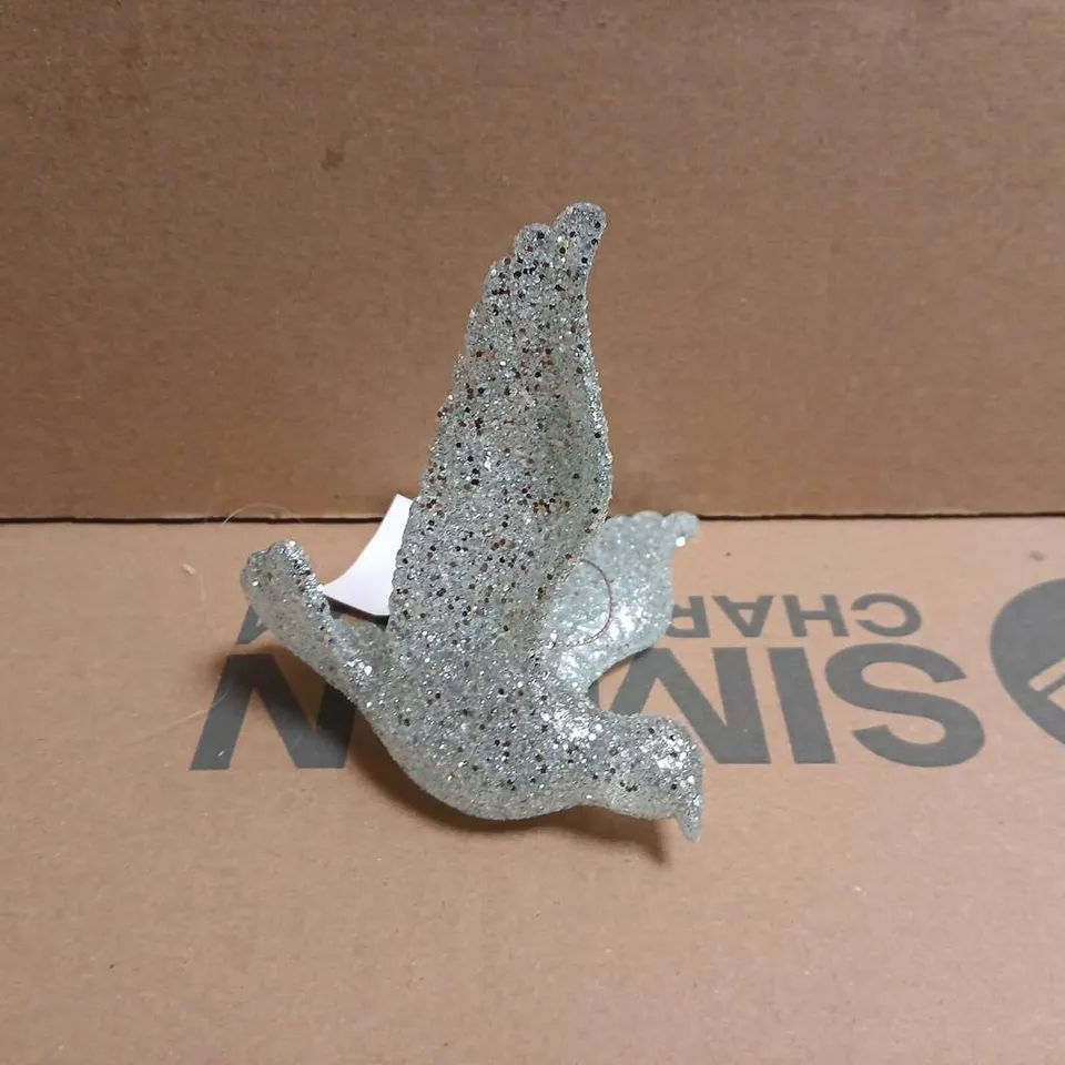 BOX OF APPROXIMATELY 10 GISELA GRAHAM ACRYLIC GLITTER BIRD CHRISTMAS TREE DECORATIONS