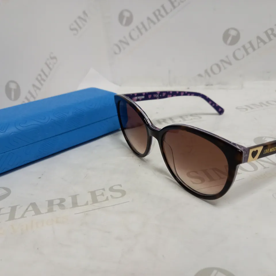 LOVE MOSCHINO HAVANA ROUND SUNGLASSES RRP £105