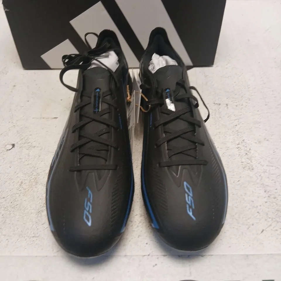 ADIDAS F50 HYPERFAST PRO FG SOCCER BOOTS – BLACK/BLUE, UK 7½