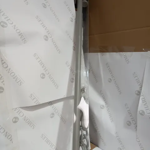 UNIVERSAL GREY WOODEN CURTAIN POLE KIT - APPROX 120CM LENGTH