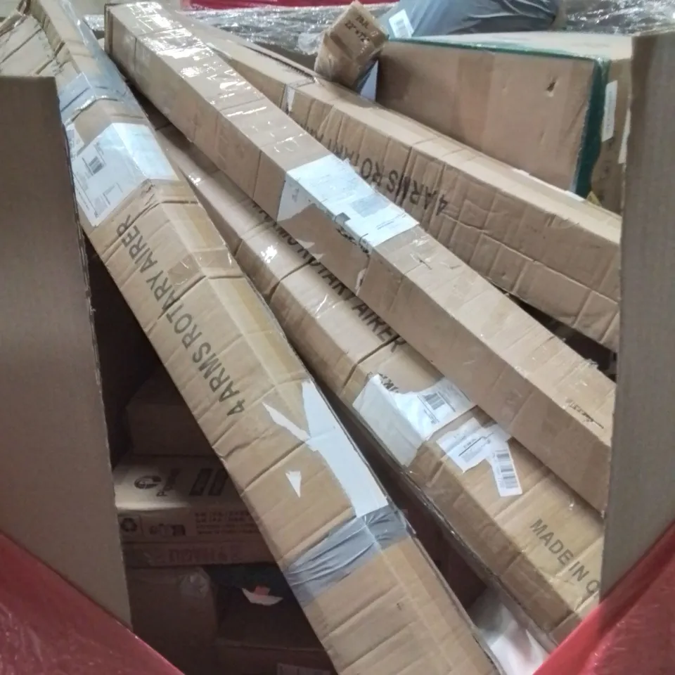 PALLET OF ASSORTED HOUSEHOLD GOODS AND PRODUCTS TO INCLUDE; HEATED BLANKET, TOILET SEATS, TOILET SEAT RISER, MATTRESS TOPPER, BOXED FURNITURE ETC 