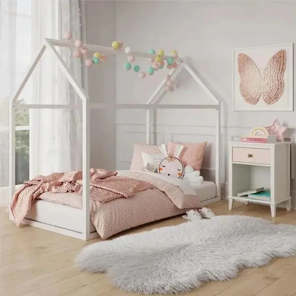 BOXED DESIGNER ZULLO WESTMERE 3' SINGLE METAL BEDFRAME WHITE