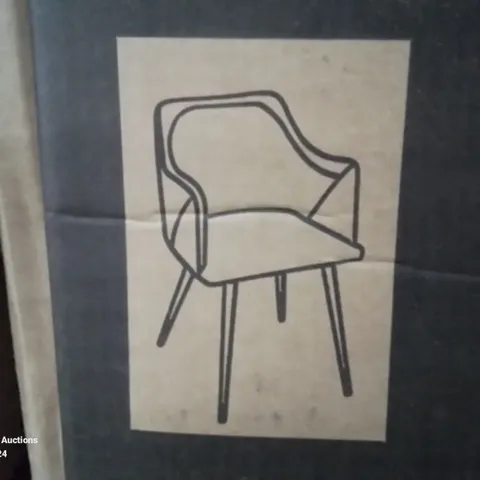 BOXED SET OF 2 ALDRIDGE GREY UKFR SIDE/DINING CHAIRS 