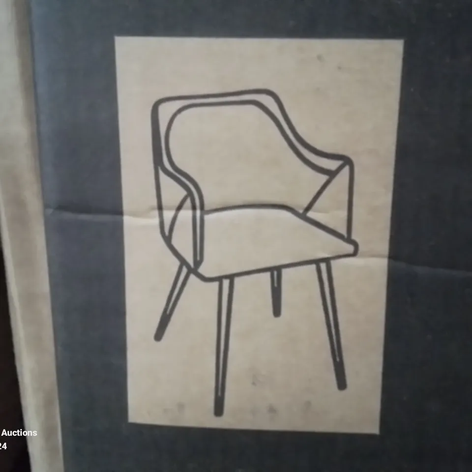 BOXED SET OF 2 ALDRIDGE GREY UKFR SIDE/DINING CHAIRS 