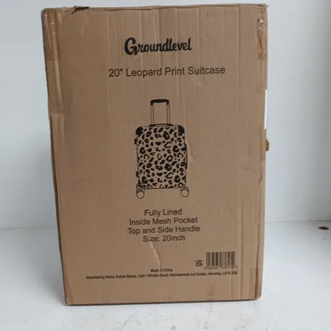 GROUNDLEVEL 20-INCH LEOPARD PRINT SUITCASE