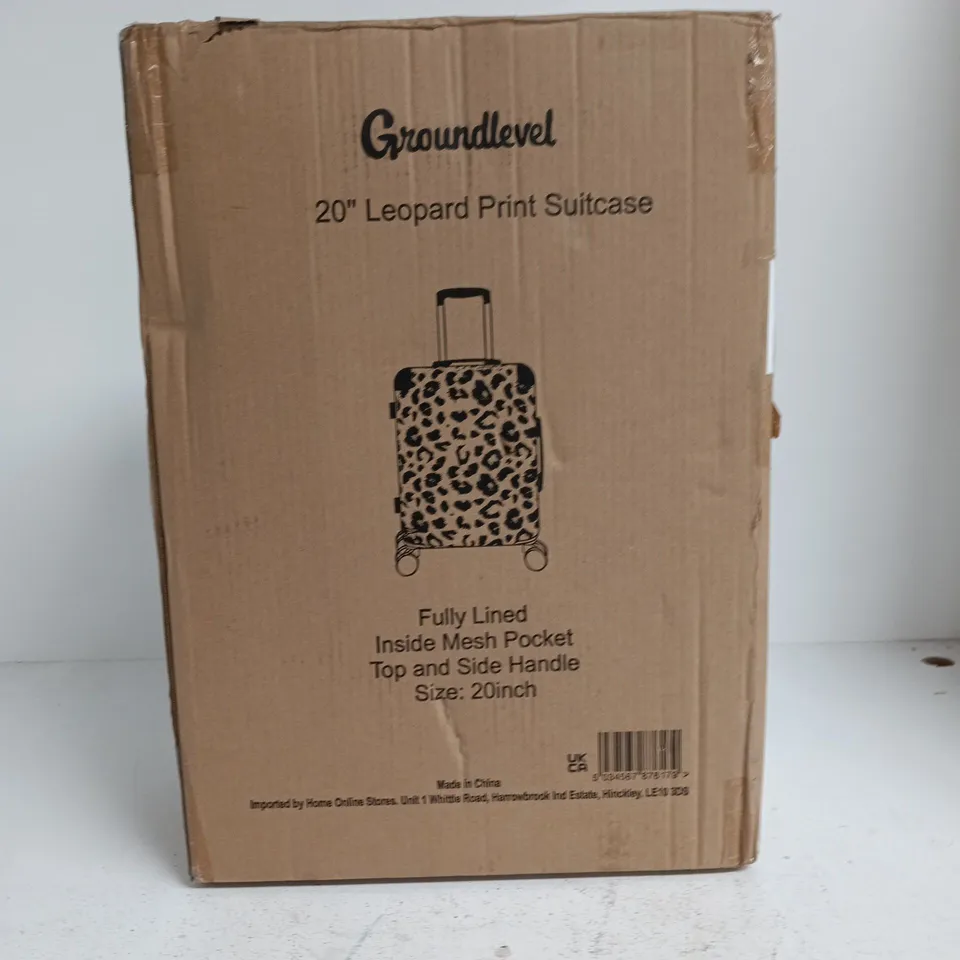 GROUNDLEVEL 20-INCH LEOPARD PRINT SUITCASE