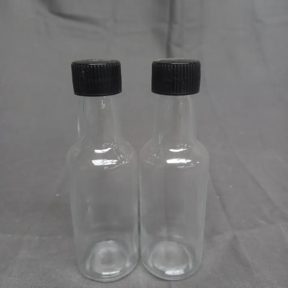 BOX OF APPROXIMATELY 50 MINI GLASS BOTTLES