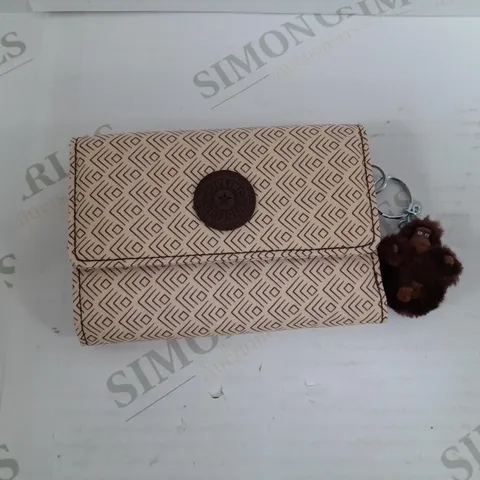 KIPLING CREAM SQUARE PRINT PURSE
