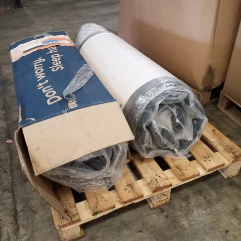 PALLET CONTAINING 2 ASSORTED ROLLED MATTRESSES 