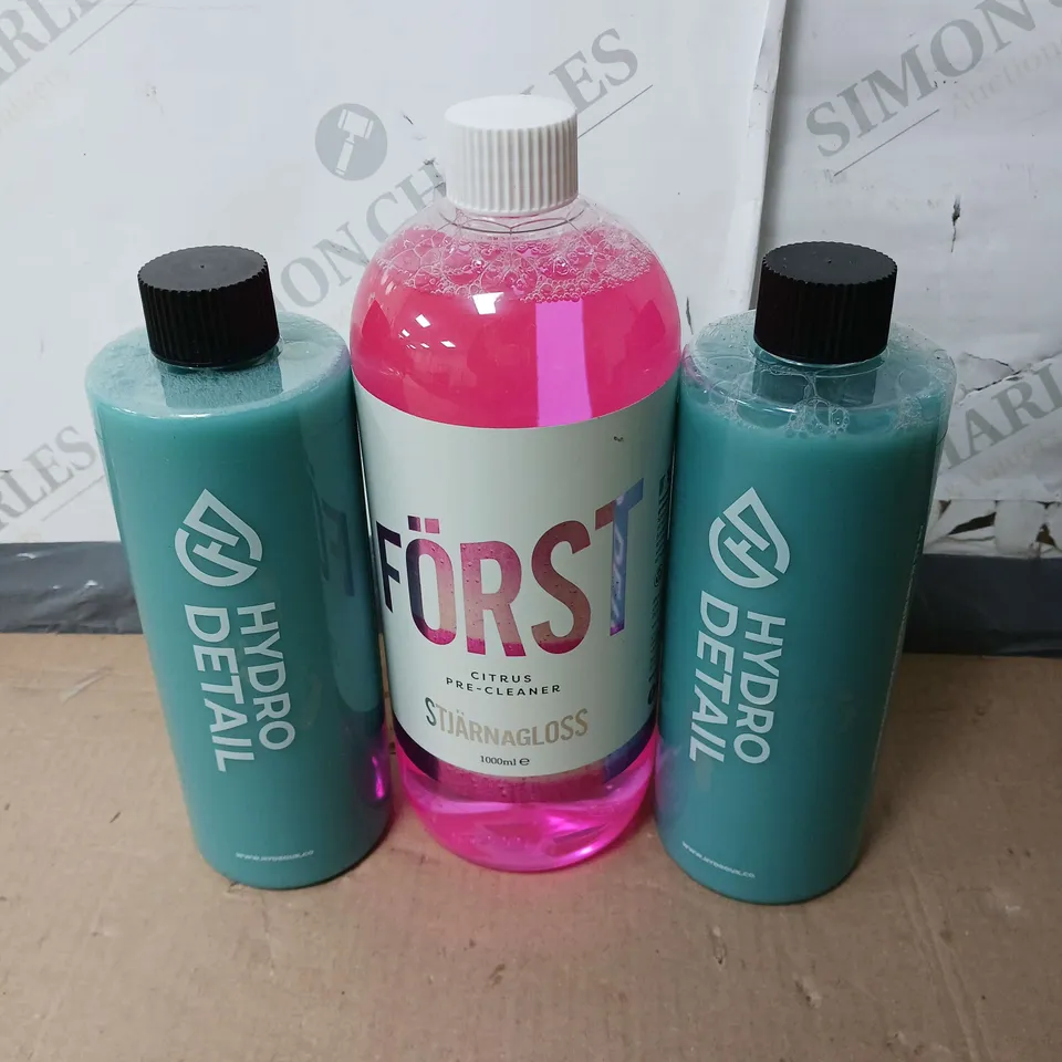 LOT OF 3 CAR CLEANING PRODUCTS - HYDRO DETAILING X2 - STJARNAGLOSS / COLLECTION ONLY 