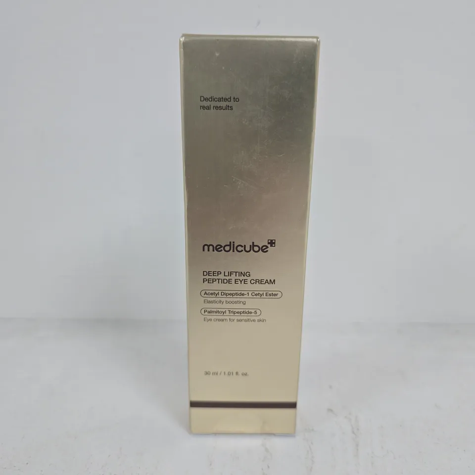 BOXED AND SEALED MEDICUBE DEEP LIFTING PEPTIDE EYE CREAM (30ML)