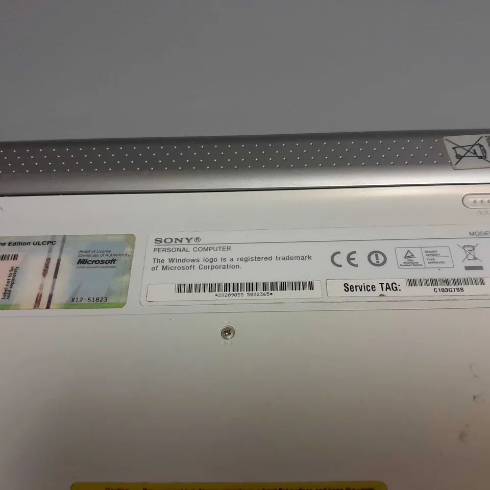 SONY PERSONAL COMPUTER - PCG-4T1M