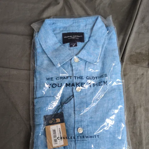 CHARLES TYRWHITT LIGHT BLUE SHIRT – EXTRA SLIM FIT – UK L