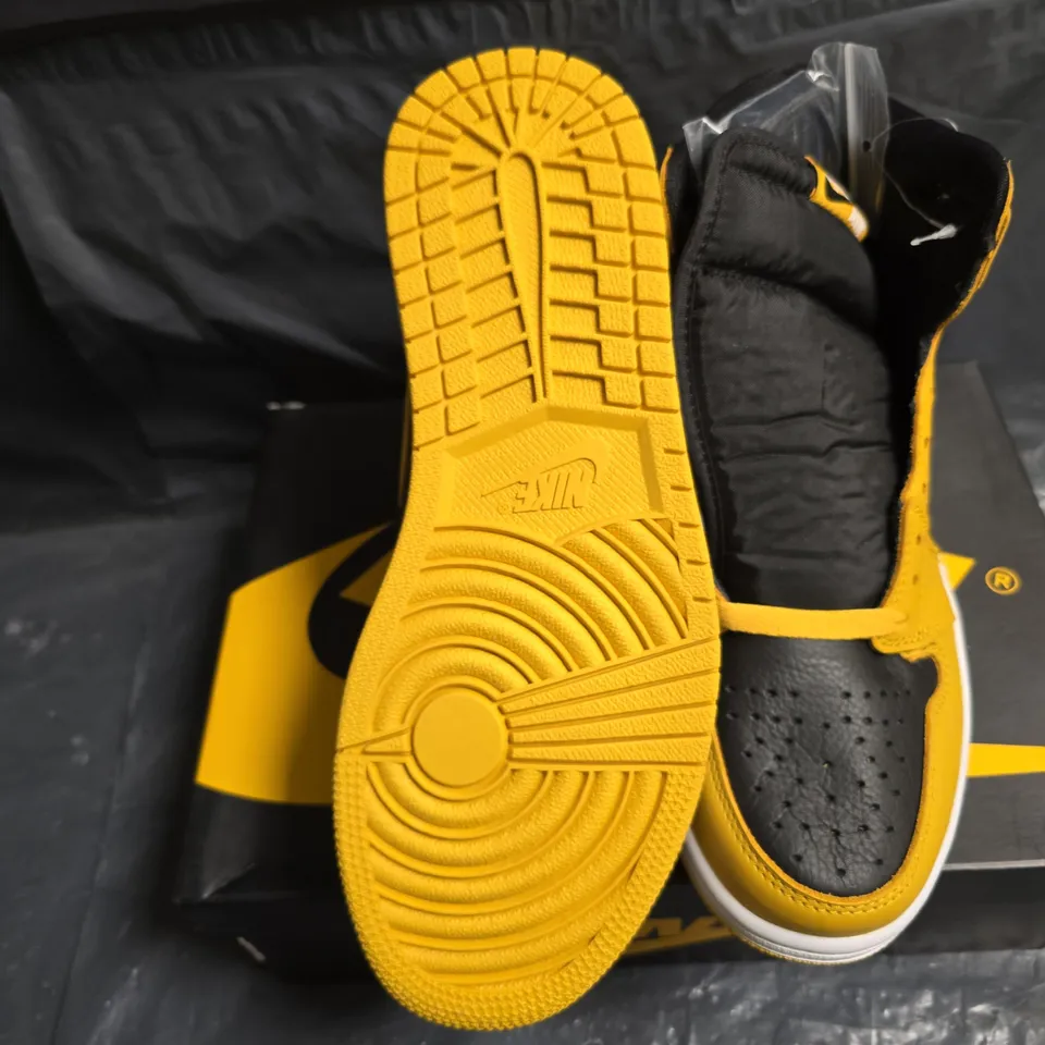 NIKE AIR JORDAN 1 RETRO HIGH OG – YELLOW/BLACK, UK 7.5 (US 8.5) SNEAKERS