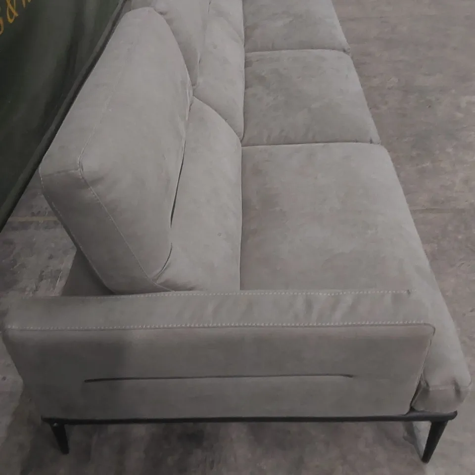 QUALITY DESIGNER ITALIAN MADE FENG POLTRONA LARGE SOFA WITH ADJUSTABLE BACK RESTS - STONE GREY 